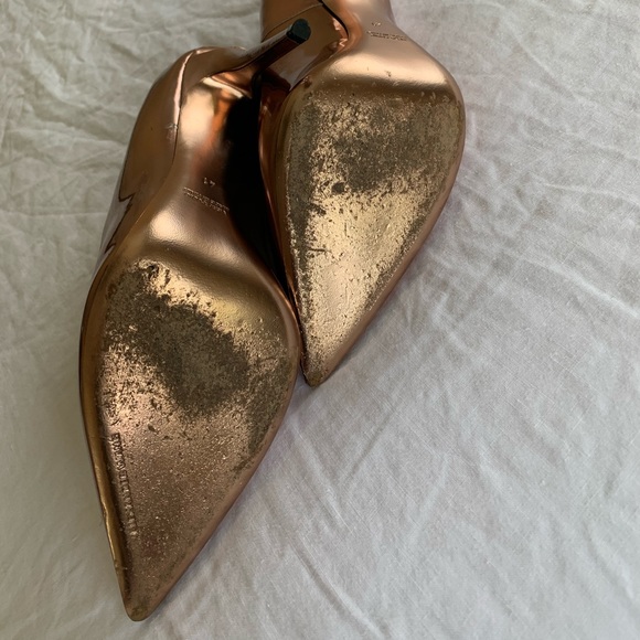 Alexander Wang Tia Metallic Rose Gold Pumps sz 41 - Picture 5 of 10